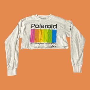 Polaroid cropped long sleeve shirt